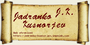 Jadranko Kušnorjev vizit kartica